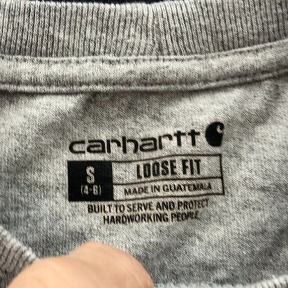 2 Carhartt Mens T-Shirt Small Lot Of Two Crew Neck Loose Fit Casual Pocket Tee - Picture 5 of 16